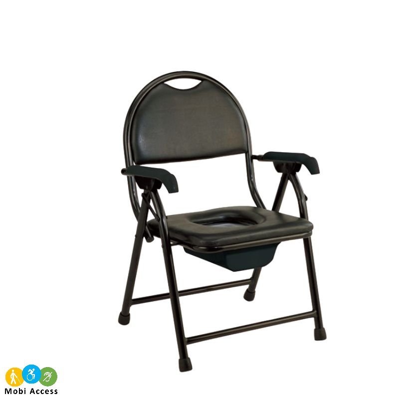 adult potty folding toilet chair Foldable Powder Coated Steel Frame Commode Chair By Mobi Access